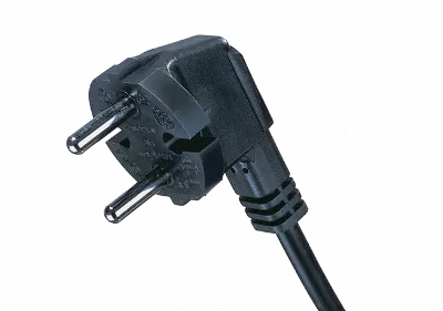 Abgewinkelter zweipoliger europäischer Stecker R16