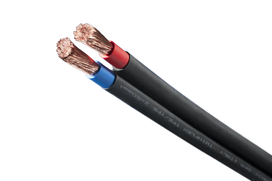 Leistungskabel: Halogenfreie-Batteriekabel SI-TWIN TPE/TPE