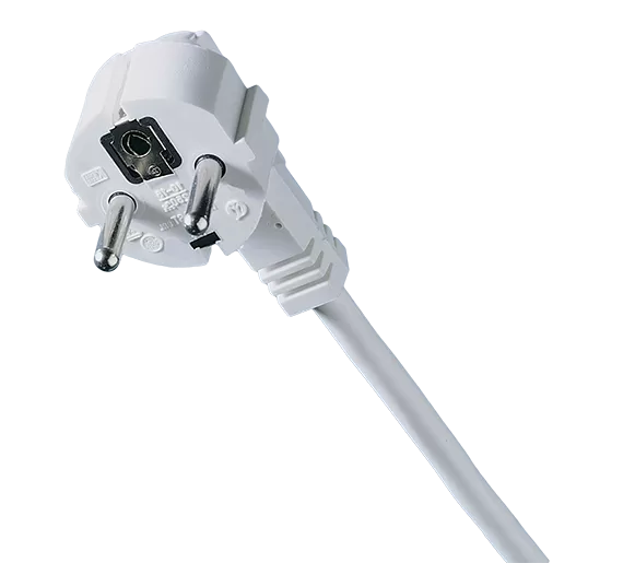 Schuko Plug with Double Earthing Contacts R4: Plugs : European Market by Salcavi  Industries, electrical cables supplier (Italy).