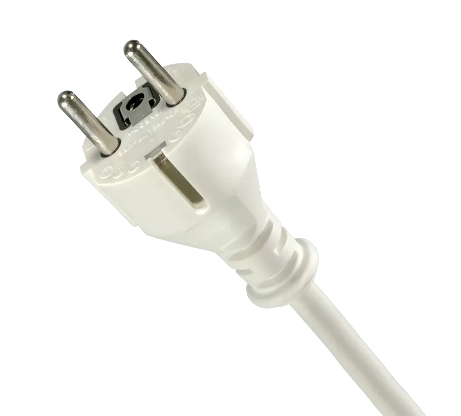 Plugs : European Market: Straight Schuko Plug with Double Earthing Contact R22
